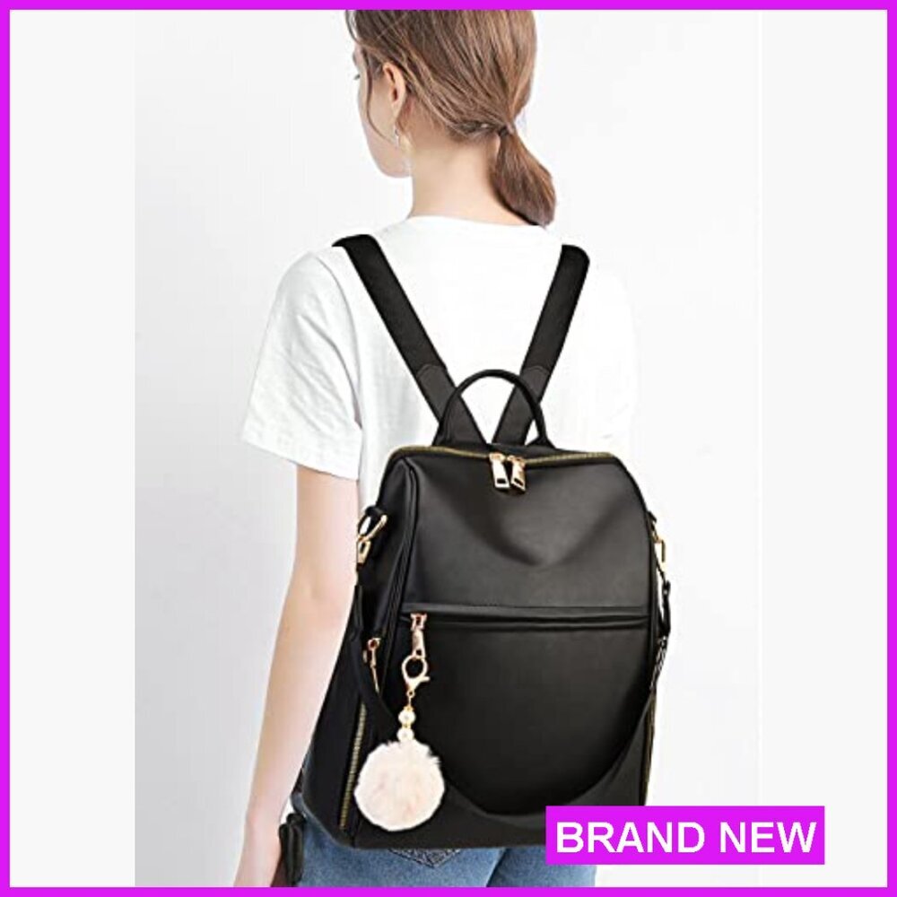 PU Leather Waterproof Backpack Purse Casual Travel Cute Shoulder Bag Women - Picture 2 of 6